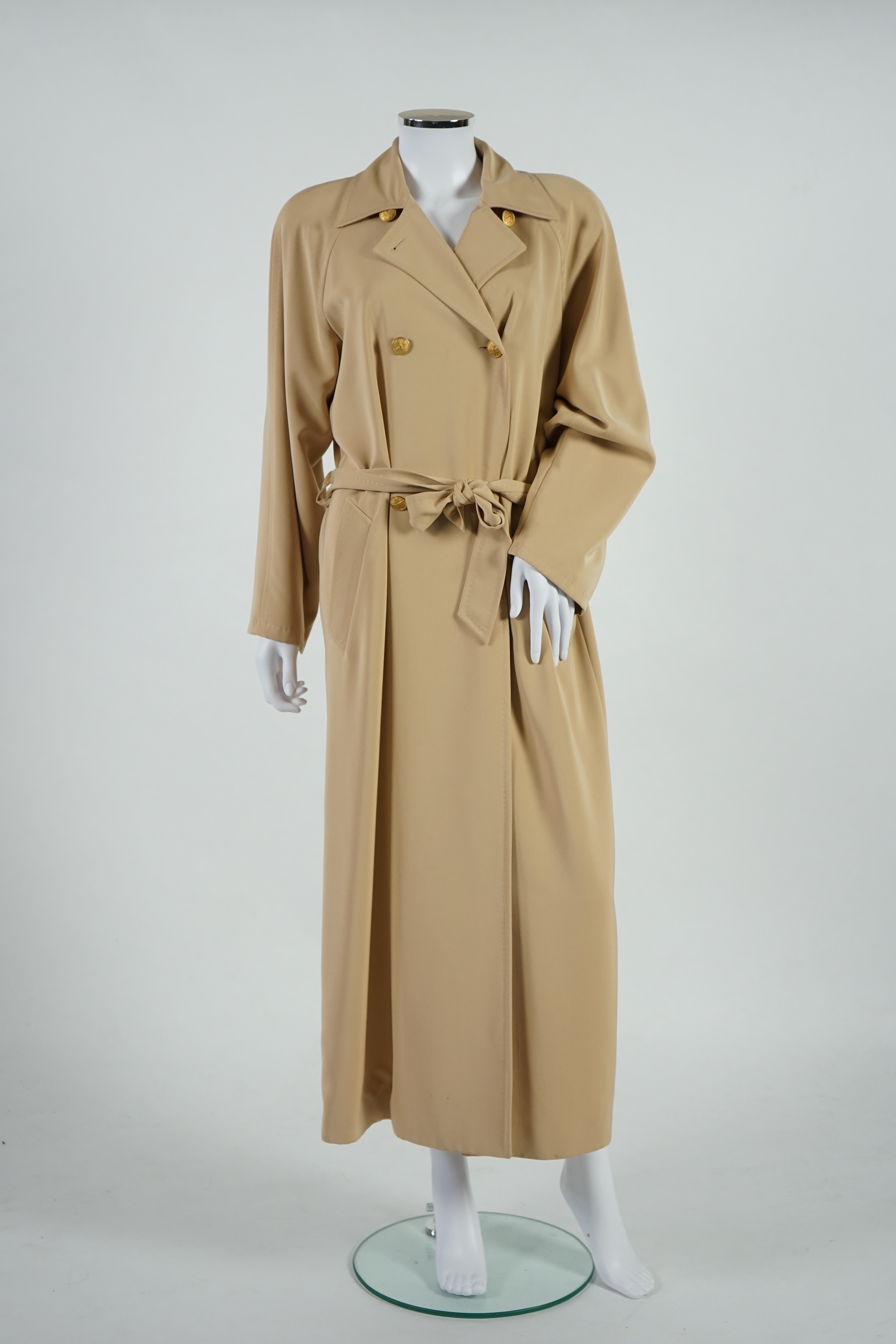 An Elegance lady's trench coat, a velvet jacket and a wool blazer. Approx sizes 14 - 16 Proceeds to Happy Paws Puppy Rescue